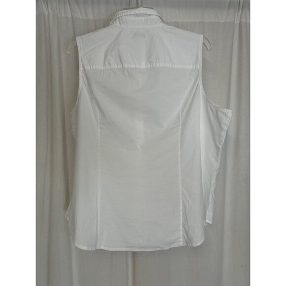 J Crew Factory Sleeveless cotton poplin shirt in signature fit, AP140 Size XXL - Picture 4 of 6
